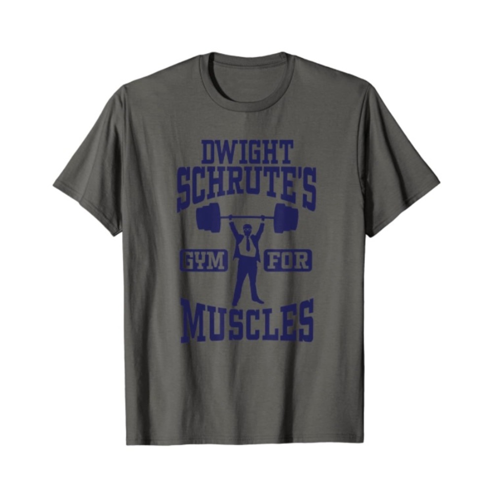 The Office Dwight's Gym for Muscles Short Sleeve T-Shirt, Men’s, Medium